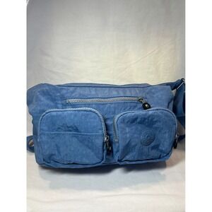 Kipling‎ Jarita Blue Nylon Crossbody Bag with Multiple Pockets